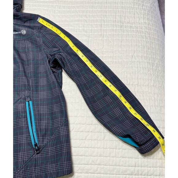 Free Country Women’s Rain Jacket | Teal And Gray Plaid | Women’s Size XL | - Picture 9 of 10
